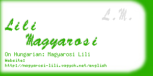 lili magyarosi business card